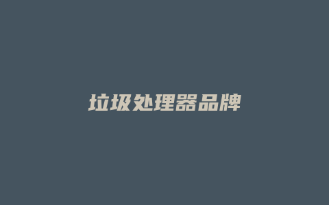 垃圾处理器品牌