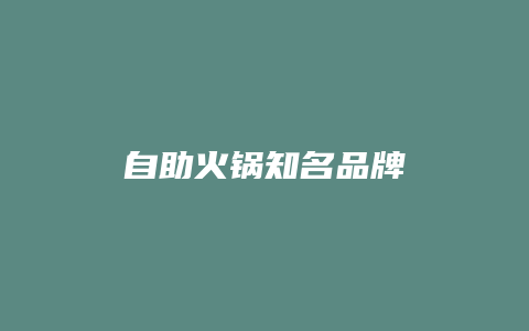 自助火锅知名品牌