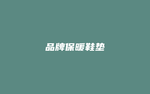 品牌保暖鞋垫