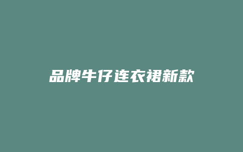 品牌牛仔连衣裙新款