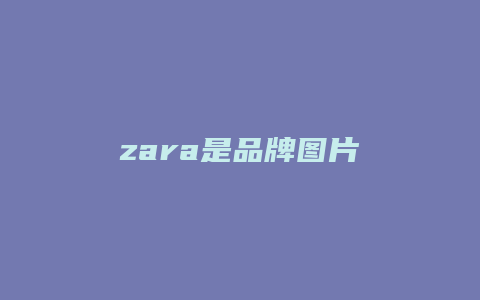zara是品牌图片